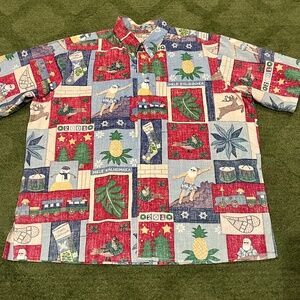 Men's Reyn Spooner 2001 Mele Kalikimaka Hawaiian shirt